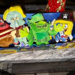 SpongeBob SquarePants Plush Toy Trio - Yellow, Green, Blue